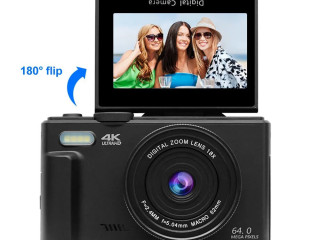 Compact Digital Photography Camera 4K 18X Digital Zoom Vintage Vlog Video Recorder YouTube 180 Flip Screen Selfile WiFi Web Cam